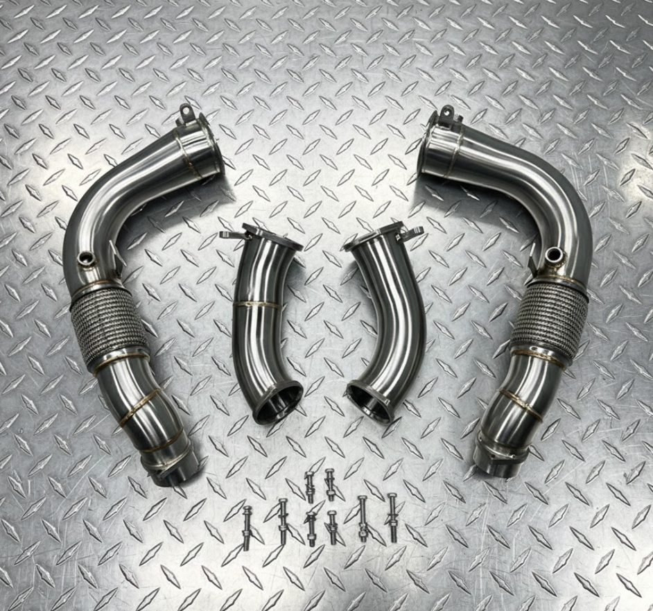 BMW s63 Ｍ5 M6 排気系セット AZM S63 BMW X5M/X6M (F95/F96) Downpipes - AZ Motorsport